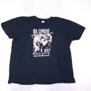 Gildan Blondie Debbie Harry 1977 Graphic Tee 2XL Black